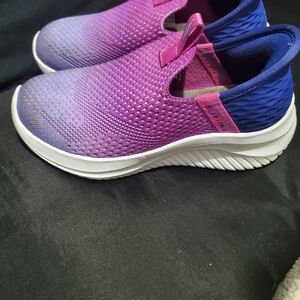 Skechers Kids Purple Gradient Slip-On Sneakers